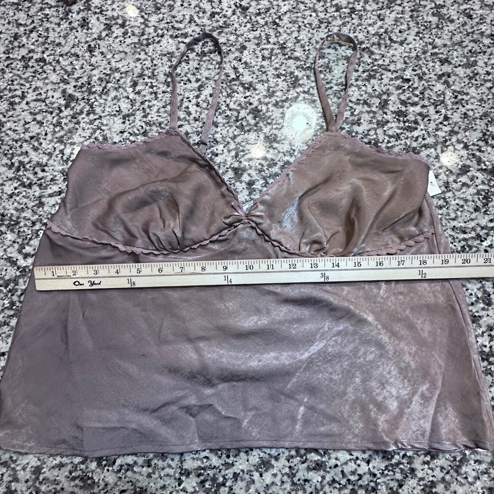 NWT No Boundaries Women's Cami Tank Top‎ XL 16-18 Satin Bow Adjustable Straps - Picture 7 of 10